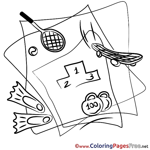 Paper Sport Printable Coloring Pages For Free