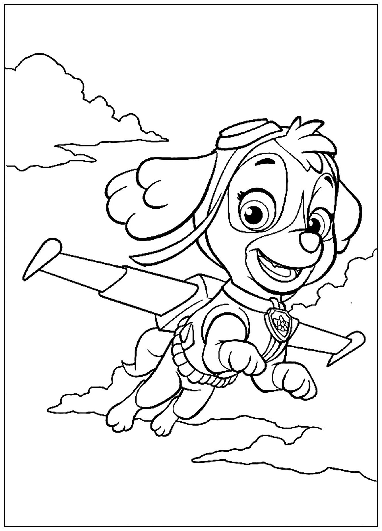 Patrol Stella And Full Paw Patrol Coloring Pages For Kids