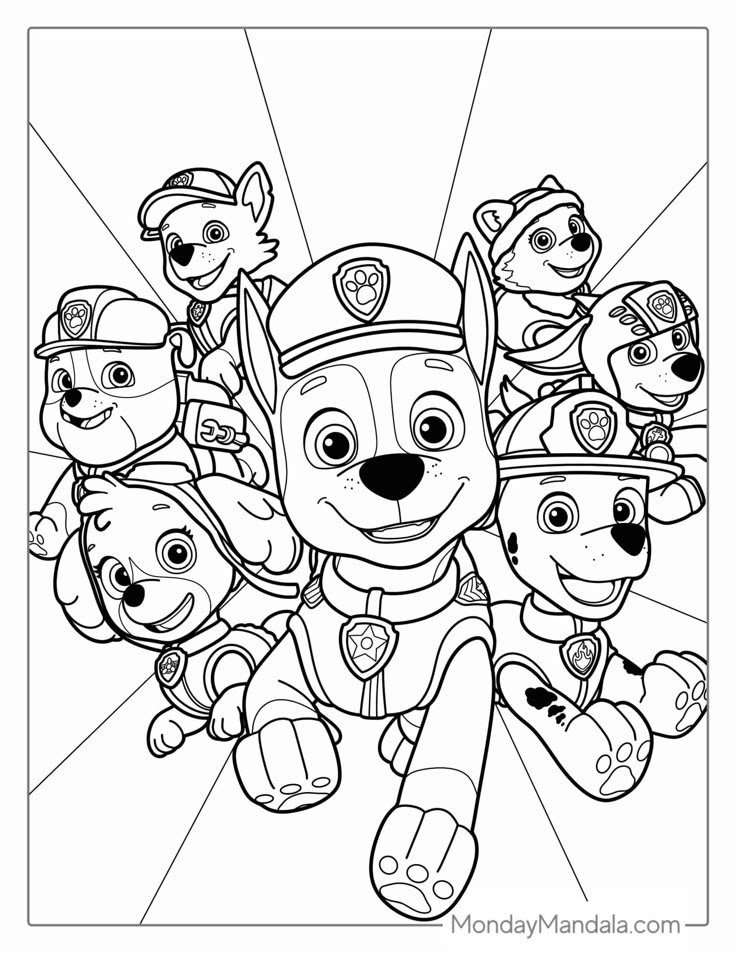 Paw Patrol Coloring Pages For Kids To Print Out And Color With The Paw Patrol Coloring Pages For Kids To Print Out And Color With The