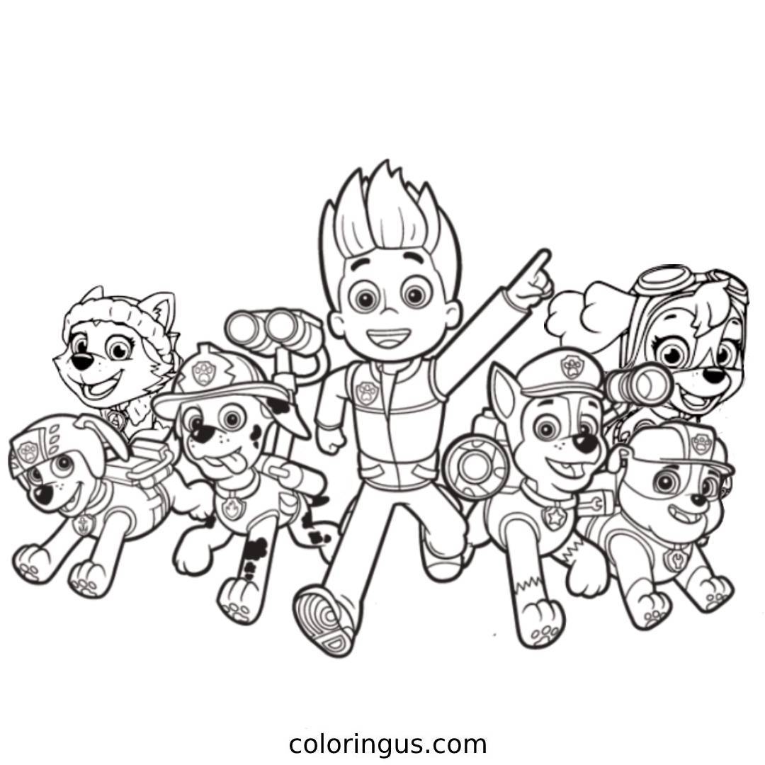 free printable Paw Patrol coloring pages