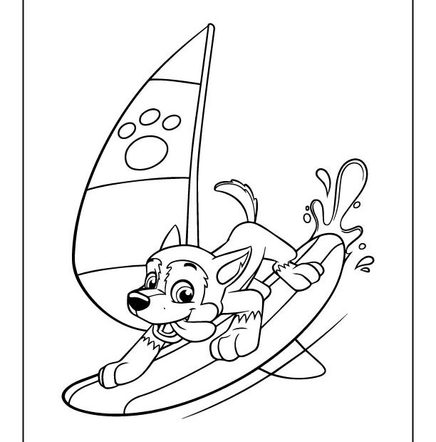 Paw Patrol Colouring Pictures Chase Infoupdate
