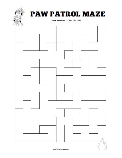 free printable Paw Patrol worksheets