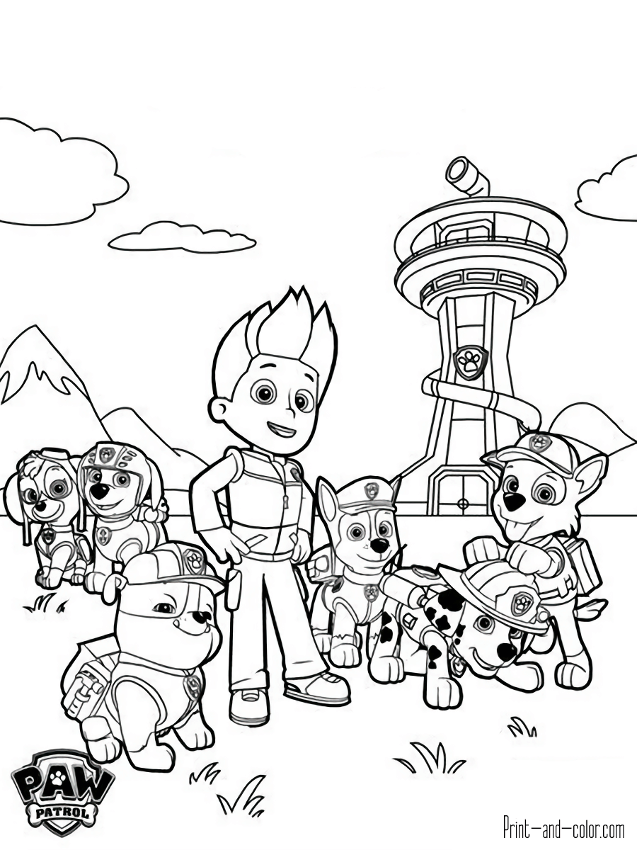Paw Patrol Printable Coloring Sheets Paw Patrol Printable Coloring Sheets