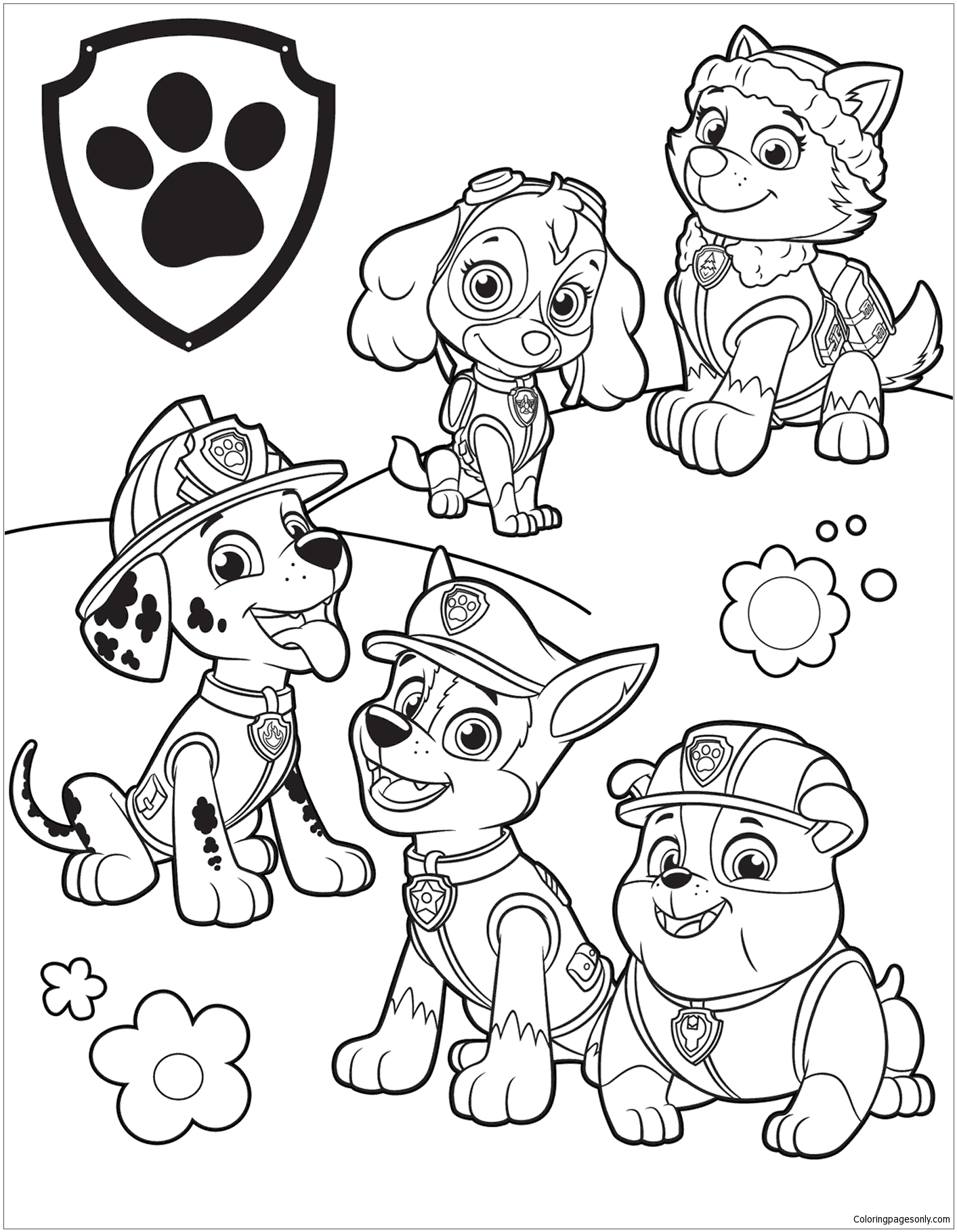Paw Patrol Printable Coloring Sheets Paw Patrol Printable Coloring Sheets