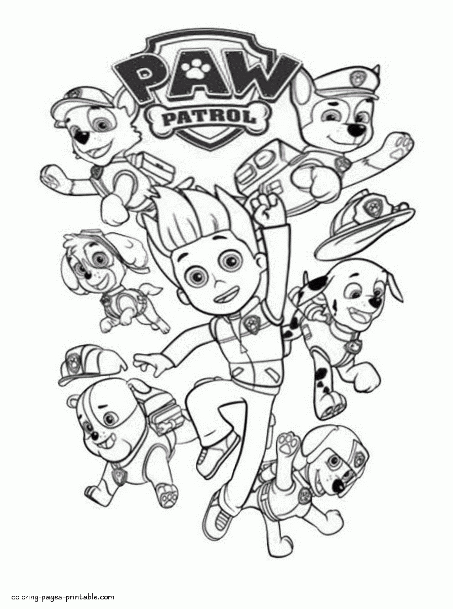 Paw Patrol Printable Colouring Pages Paw Patrol Printable Colouring Pages