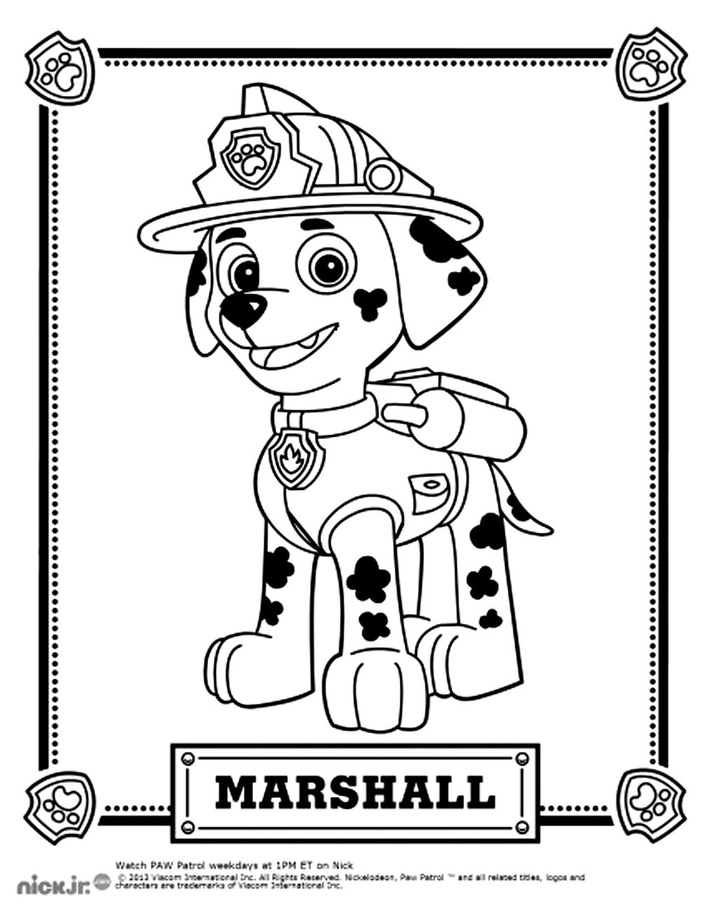 Paw Patrol Printable Colouring Pages Paw Patrol Printable Colouring Pages