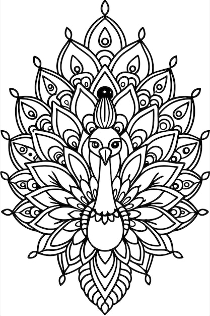 Peacock Mandala Coloring Pages Cozy Coloring Pages Cute Coloring Pages 