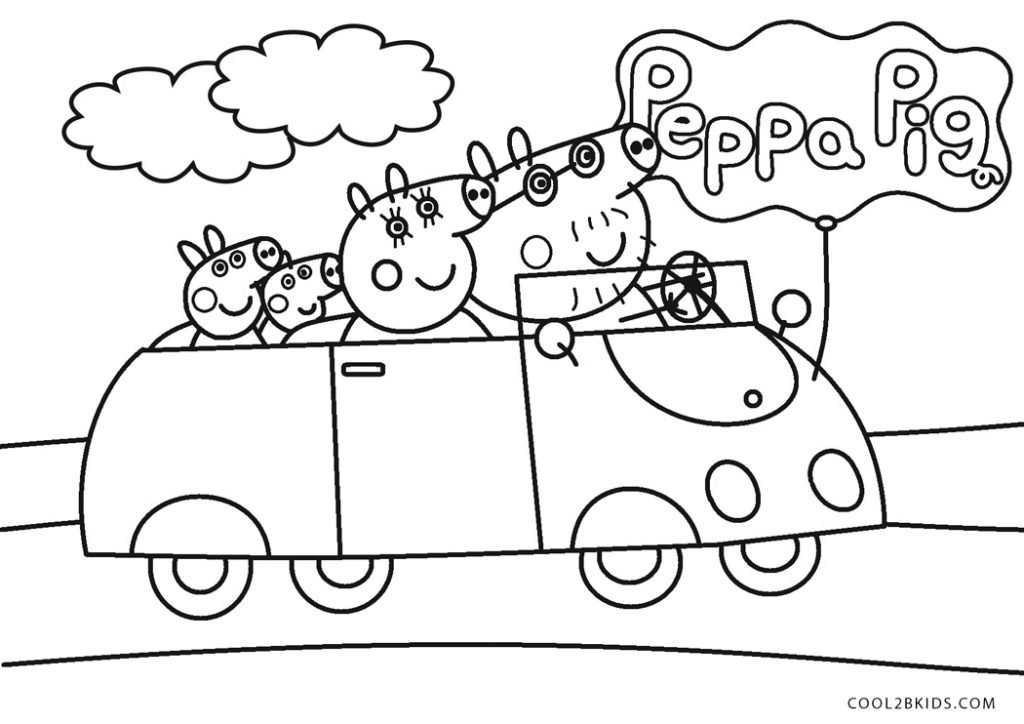 Peppa Pig Coloring Pages Car Peppa Pig Coloring Pages Peppa Pig My 