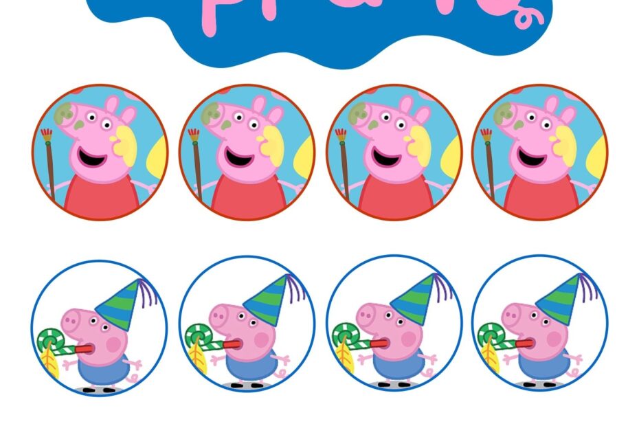Peppa Pig Cupcake Toppers Printable Free Peppa Pig Cupcake Topper