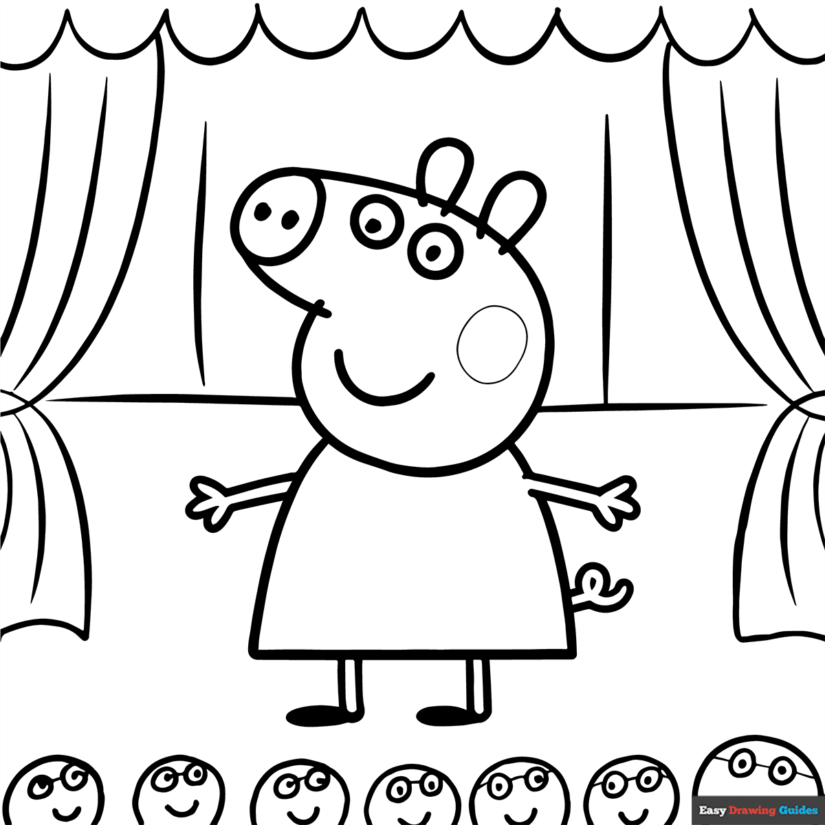 pig picture to colour in