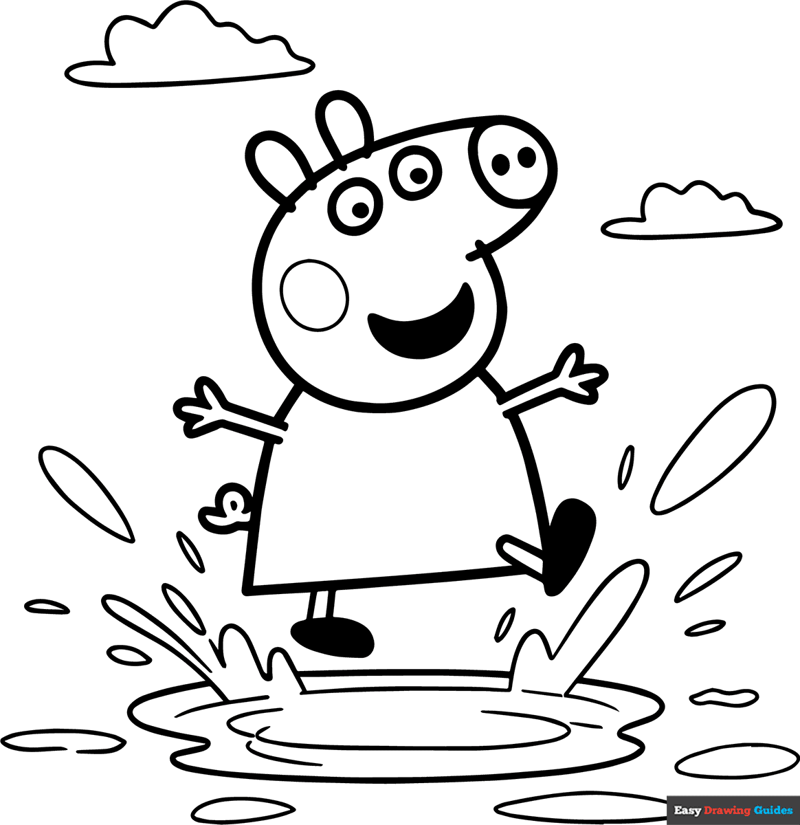 Peppa Pig Pictures To Colour Easy Infoupdate