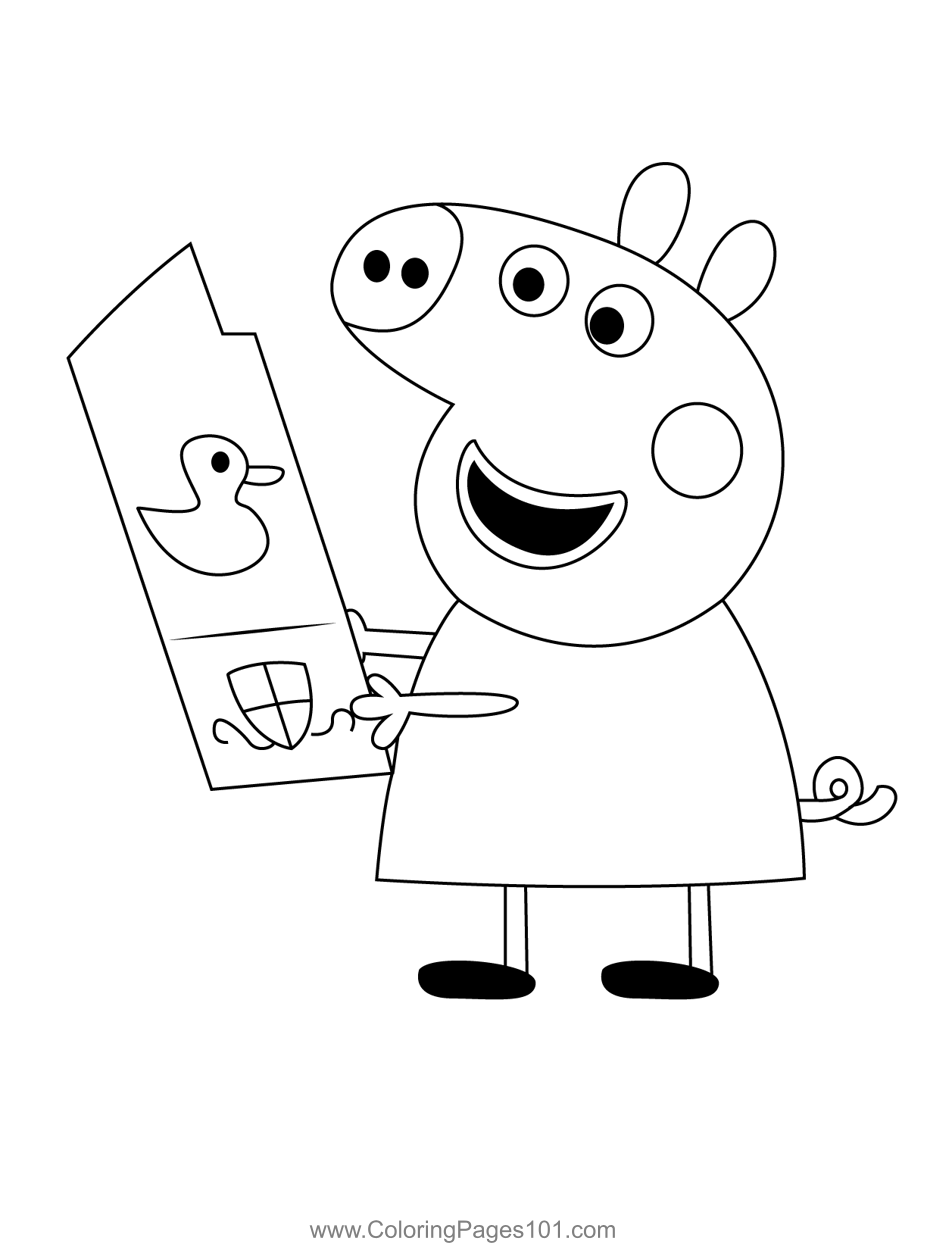 Peppa Pig Read Coloring Page For Kids Free Peppa Pig Printable Peppa Pig Read Coloring Page For Kids Free Peppa Pig Printable