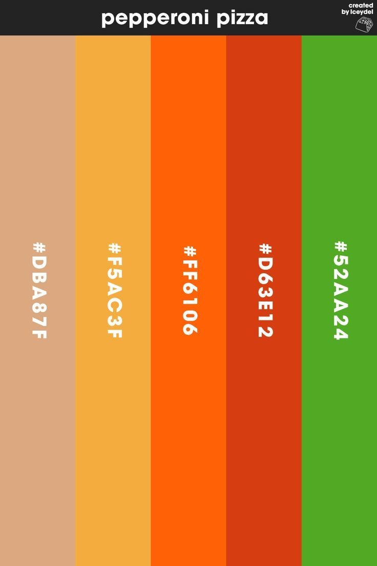 Pepperoni Pizza Colour Palette By Iceydel Food Colors Palette Strong Pepperoni Pizza Colour Palette By Iceydel Food Colors Palette Strong