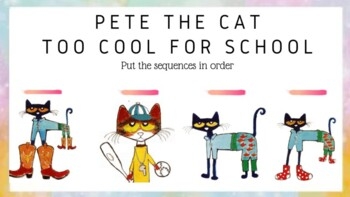 Pete The Cat Too Cool For School activities By English On The Move