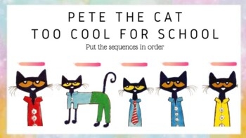 Pete The Cat Too Cool For School activities By English On The Move