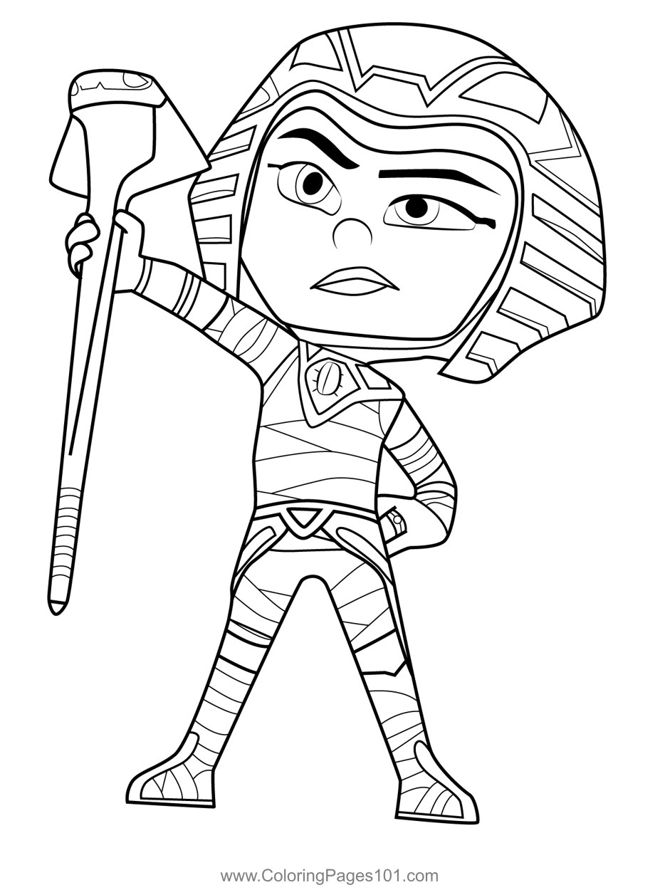 Pharaoh Boy PJ Mask Coloring Page For Kids Free PJ Masks Printable Pharaoh Boy PJ Mask Coloring Page For Kids Free PJ Masks Printable