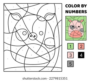 Squishmallow color by number