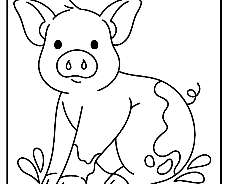 Pig Coloring Pages Free PDF Printables Simply Love Coloring