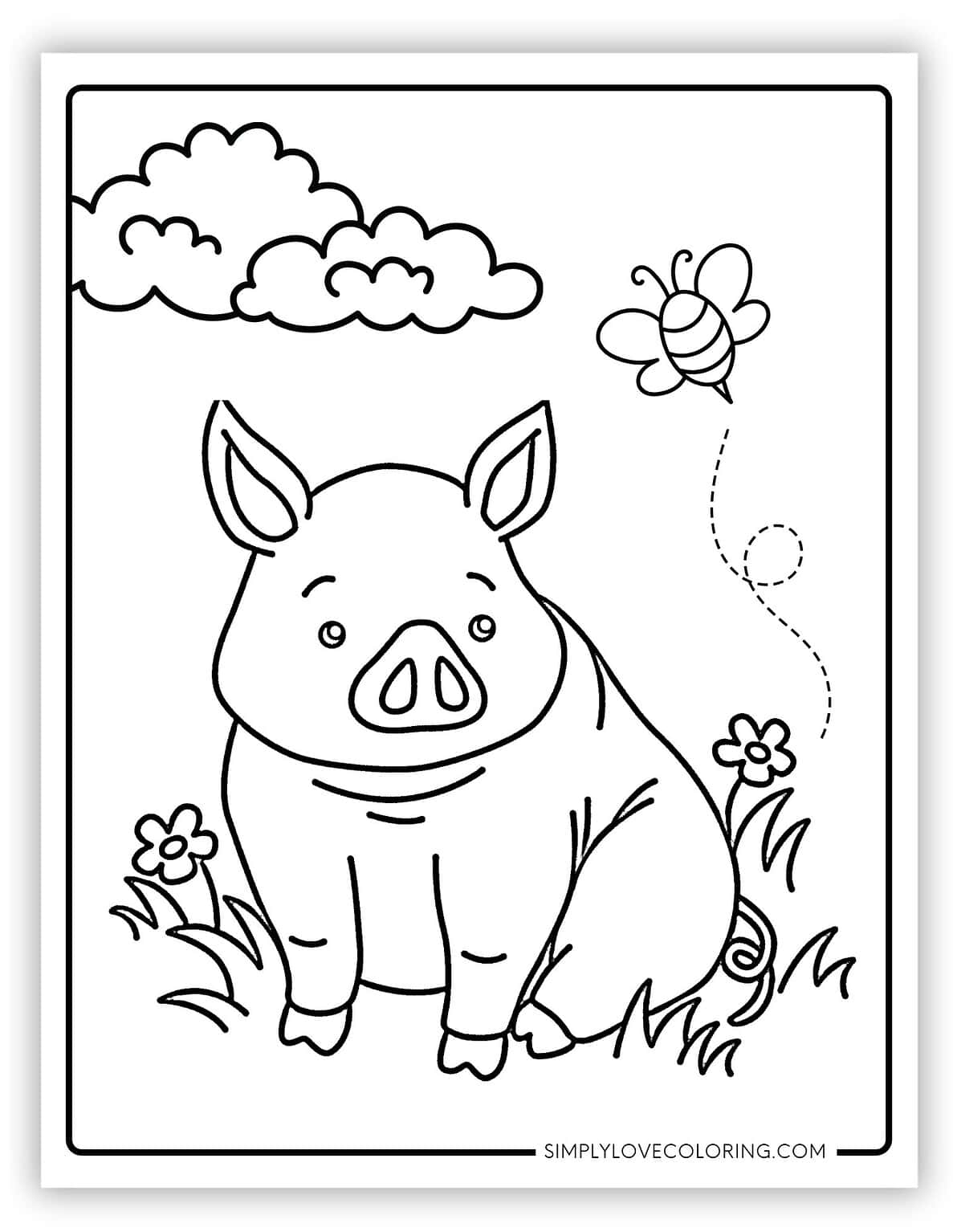 Pig Coloring Pages Free PDF Printables Simply Love Coloring