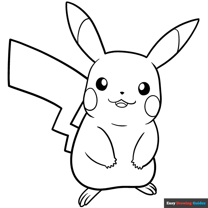 Pikachu Coloring Page Easy Drawing Guides Pikachu Coloring Page Easy Drawing Guides