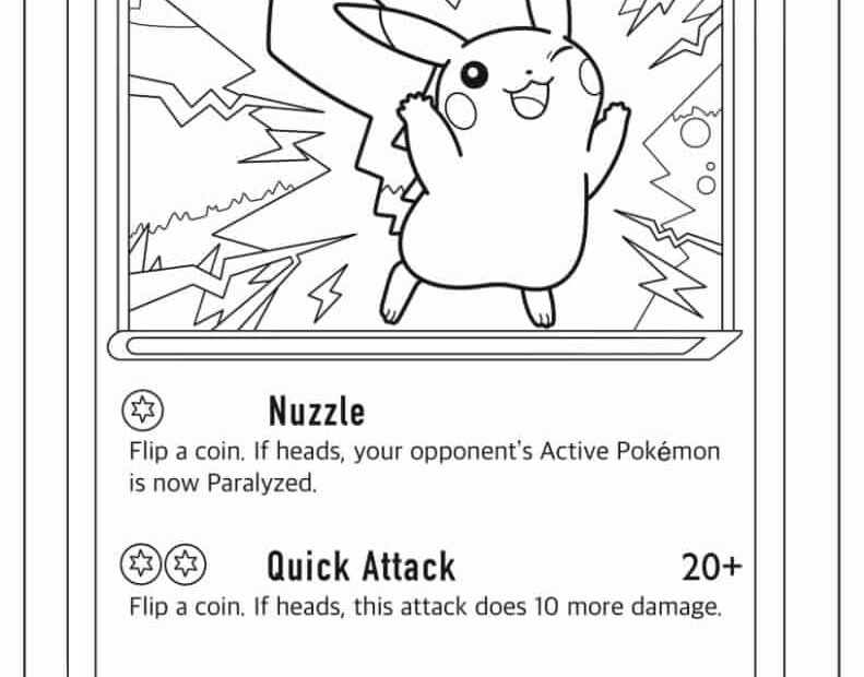 Pikachu Drawing Pokemon Card Printable Free Infoupdate