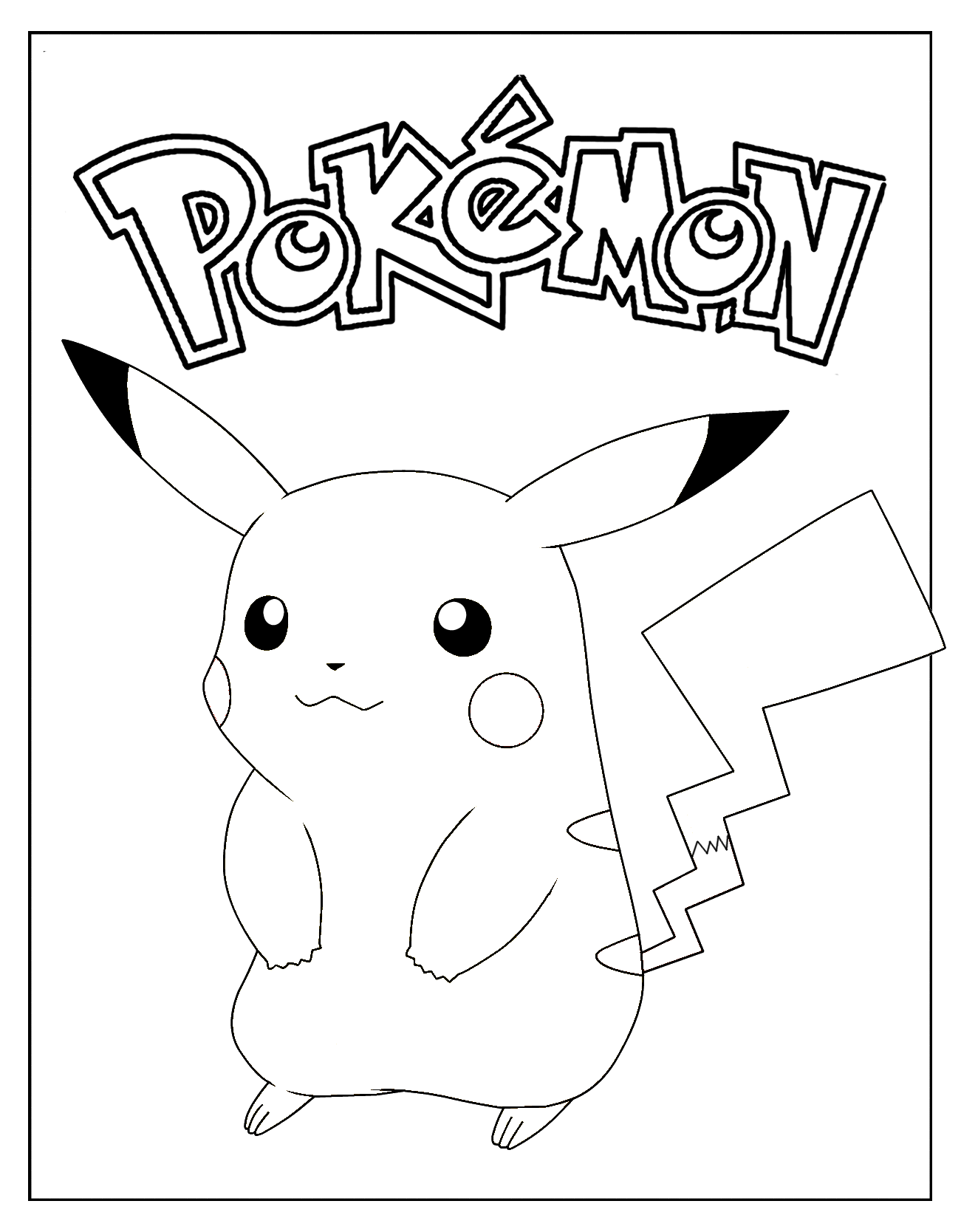 Pikachu Printable Coloring Pikachu Printable Coloring
