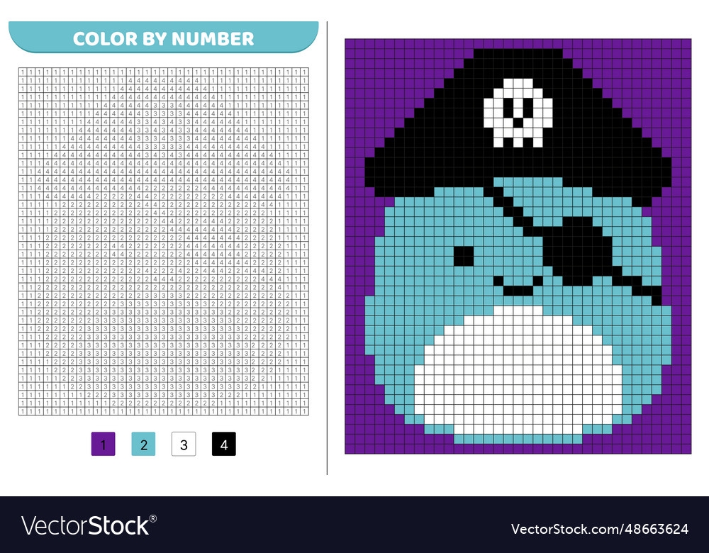 Piret Halloween Squishmallow Color By Number Vector Image