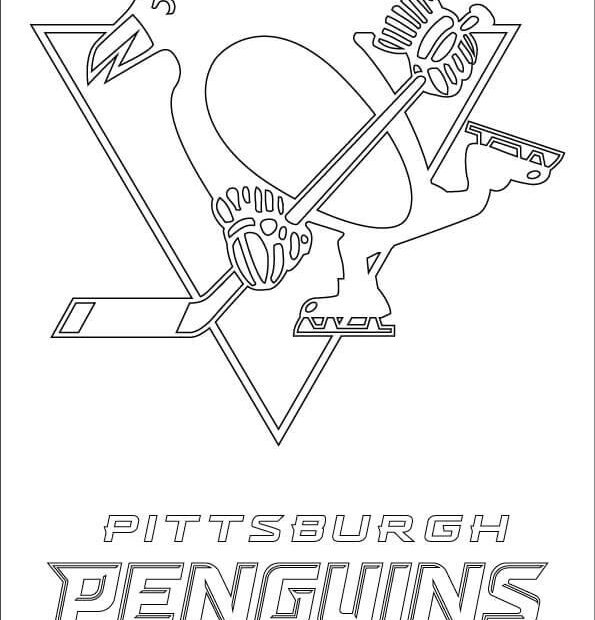 Pittsburgh Penguins Logo Nhl Hockey Sport Coloring Pages Printable