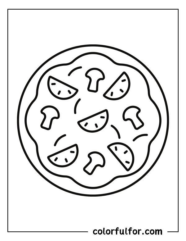 Pizza Coloring Pages Free Printable PDFs