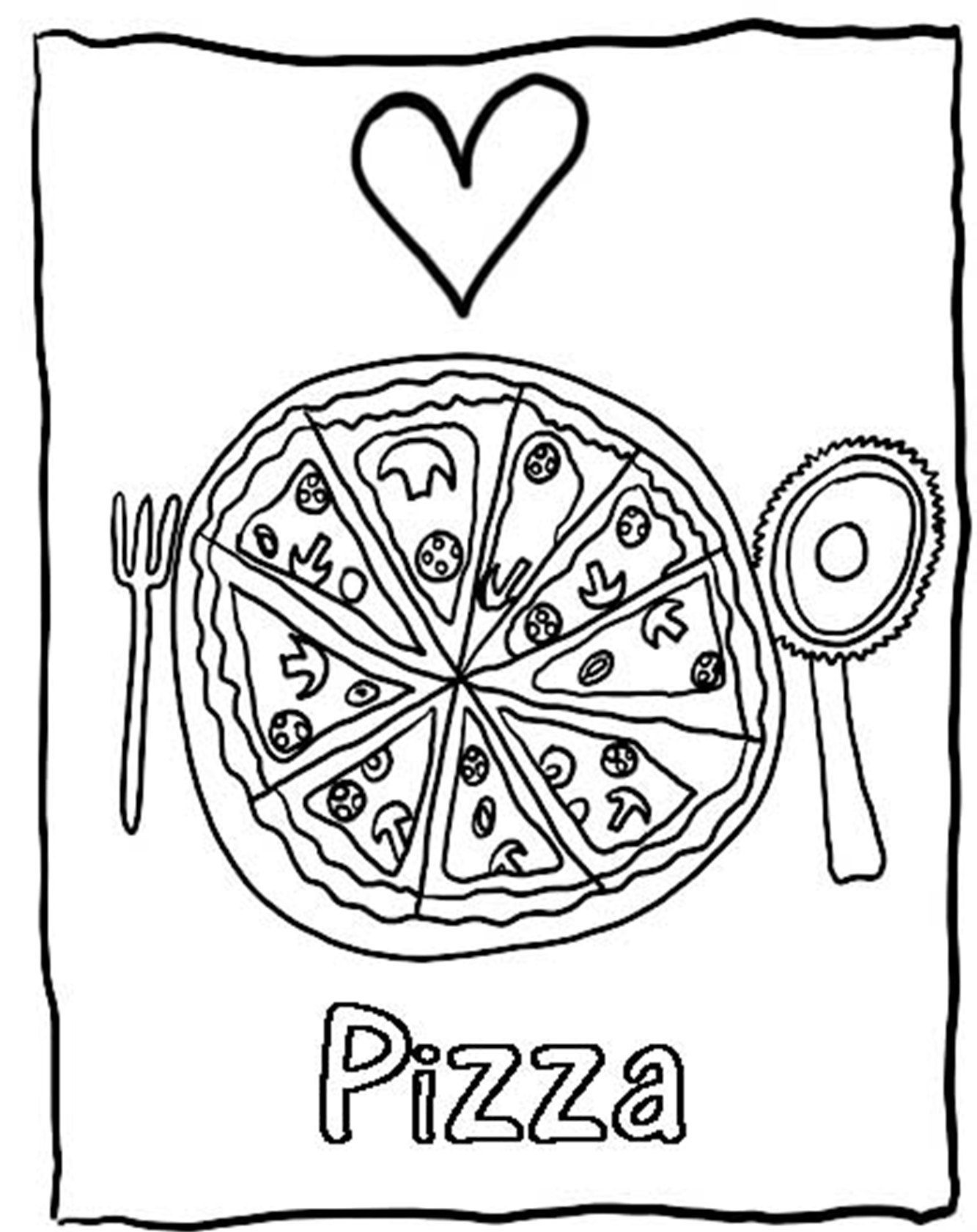Pizza Coloring Sheet Coloring Home Pizza Coloring Sheet Coloring Home