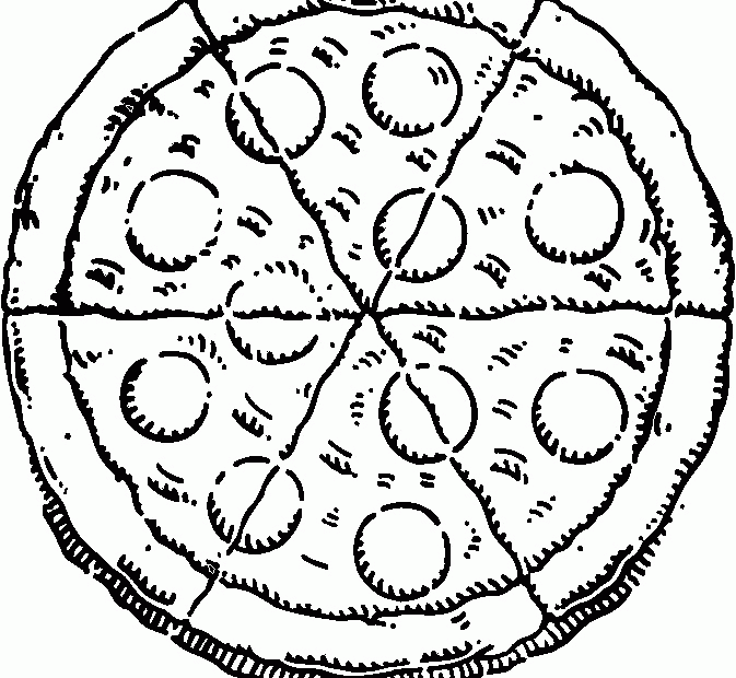 Pizza Coloring Sheets Coloring Home