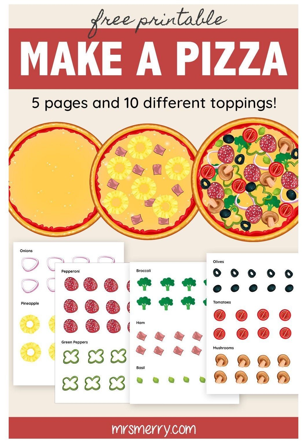 Pizza Toppings Printable Printable New Year Banners Pizza Toppings Printable Printable New Year Banners