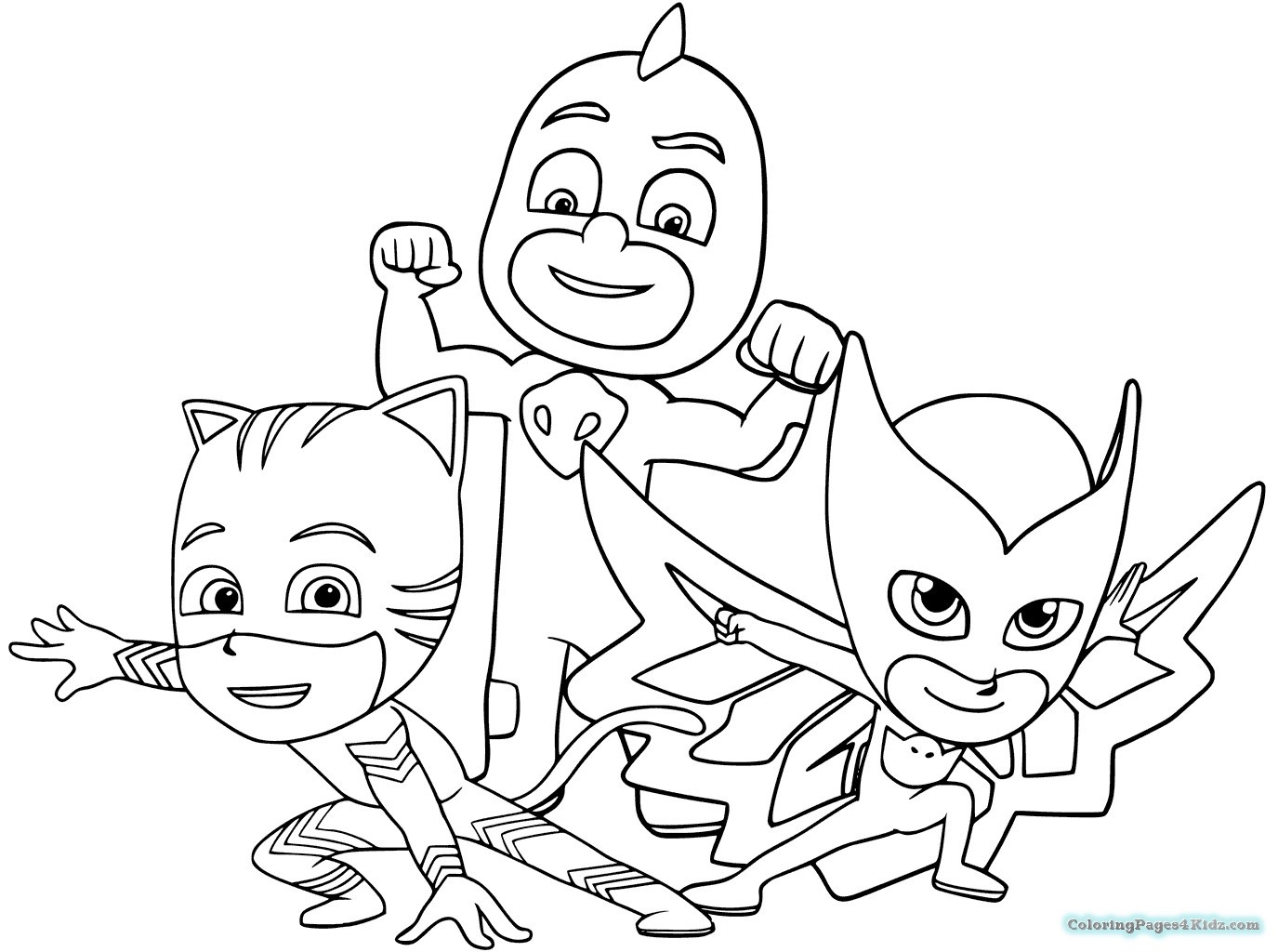 Pj Masks Coloring Pages Pdf At GetDrawings Free Download