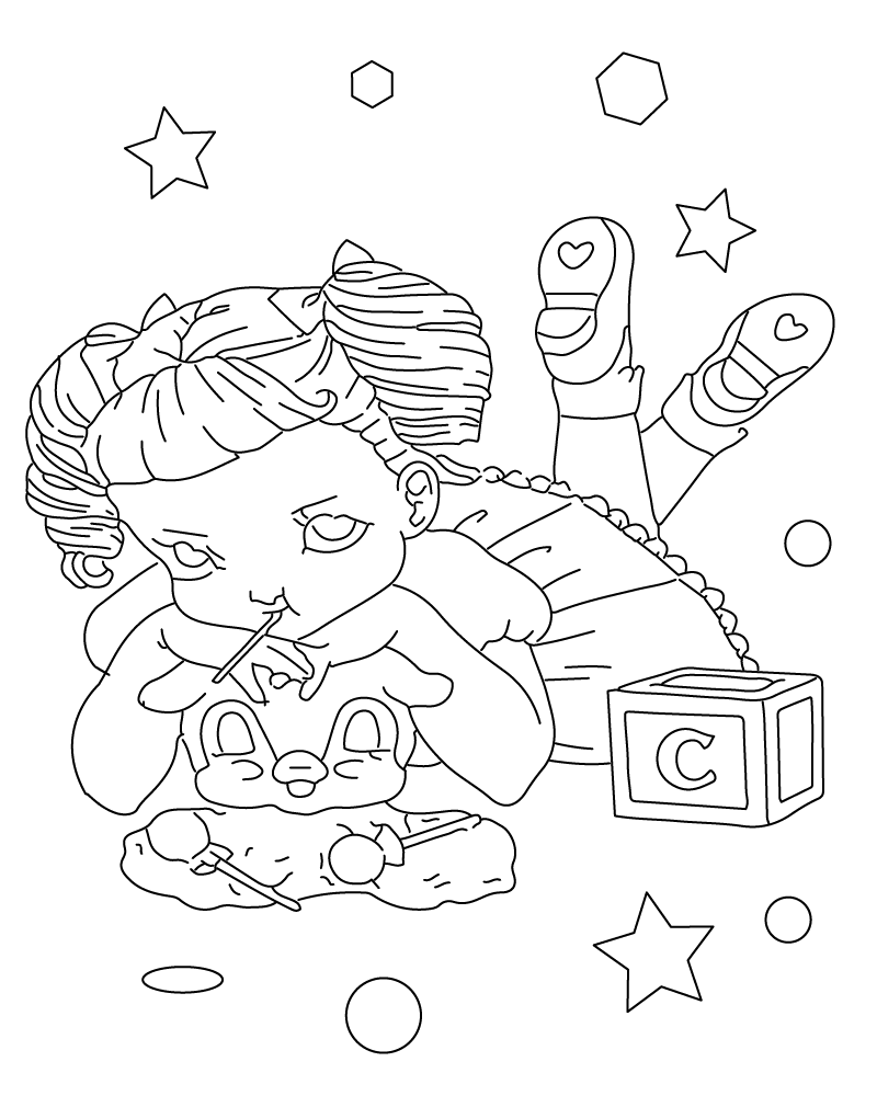 Playful Melanie Martinez Coloring Page Playful Melanie Martinez Coloring Page