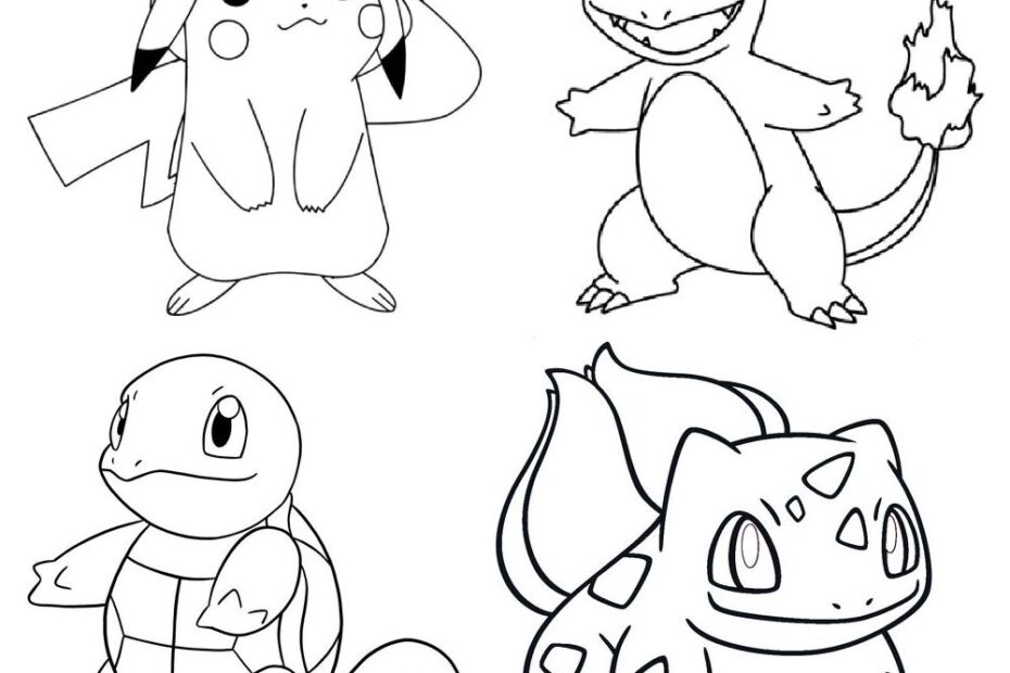 Pokemon Coloring Pages Free Printable PDF