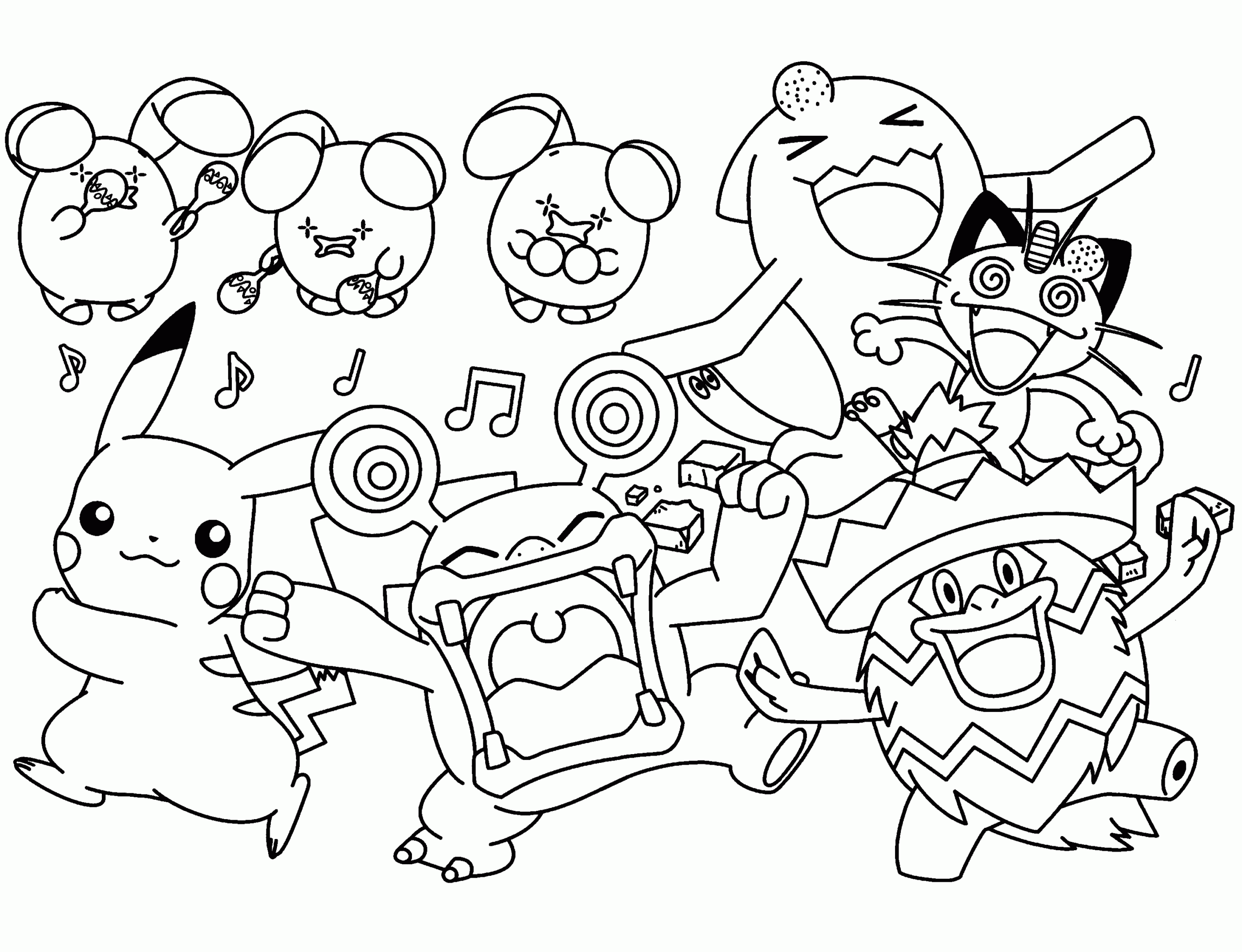 pokemon color pages free printable