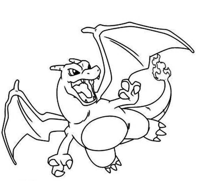 Pokemon Printable Charizard Coloring Page Coloringus