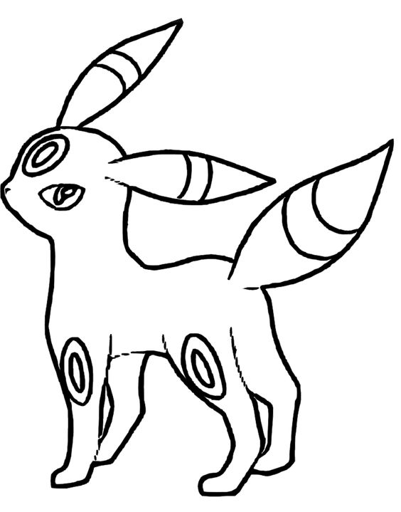 Pokemon Umbreon Coloring Pages Coloring Home