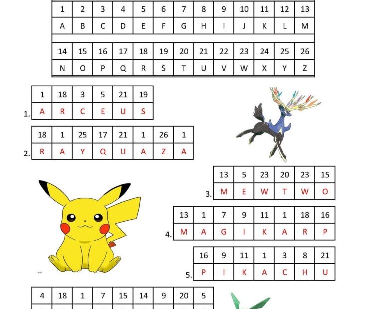 Pokemon Worksheets Printable Peggy Worksheets