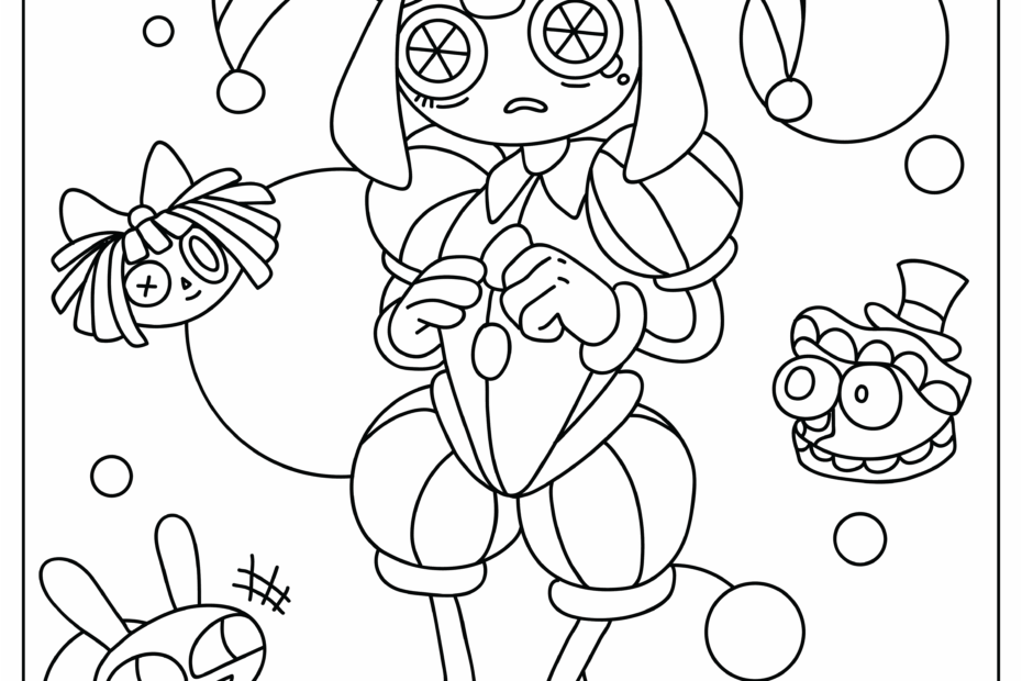 Pomni Coloring Page Printable Free Printable Coloring Pages