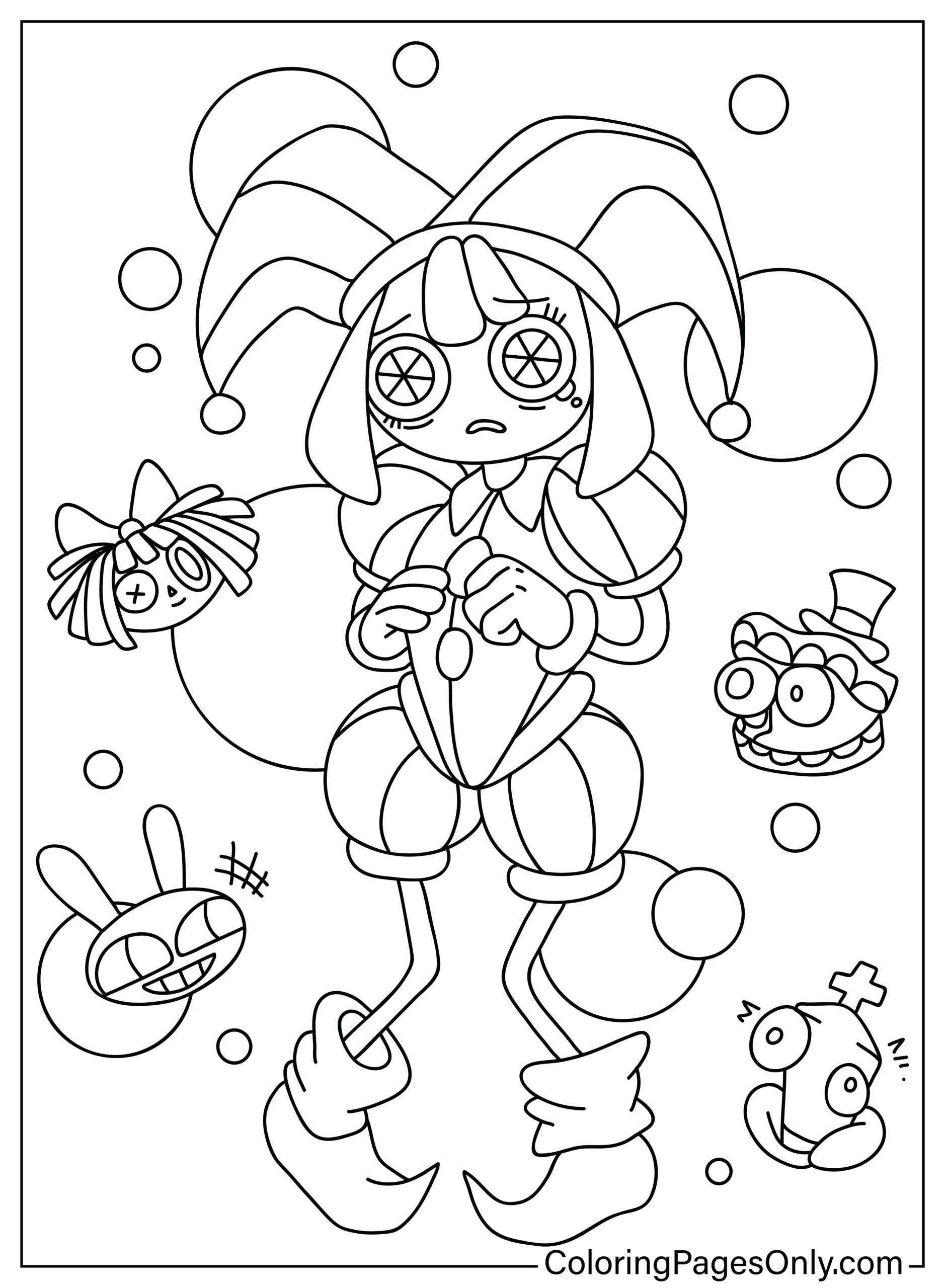 Pomni Coloring Page Printable Free Printable Coloring Pages Pomni Coloring Page Printable Free Printable Coloring Pages