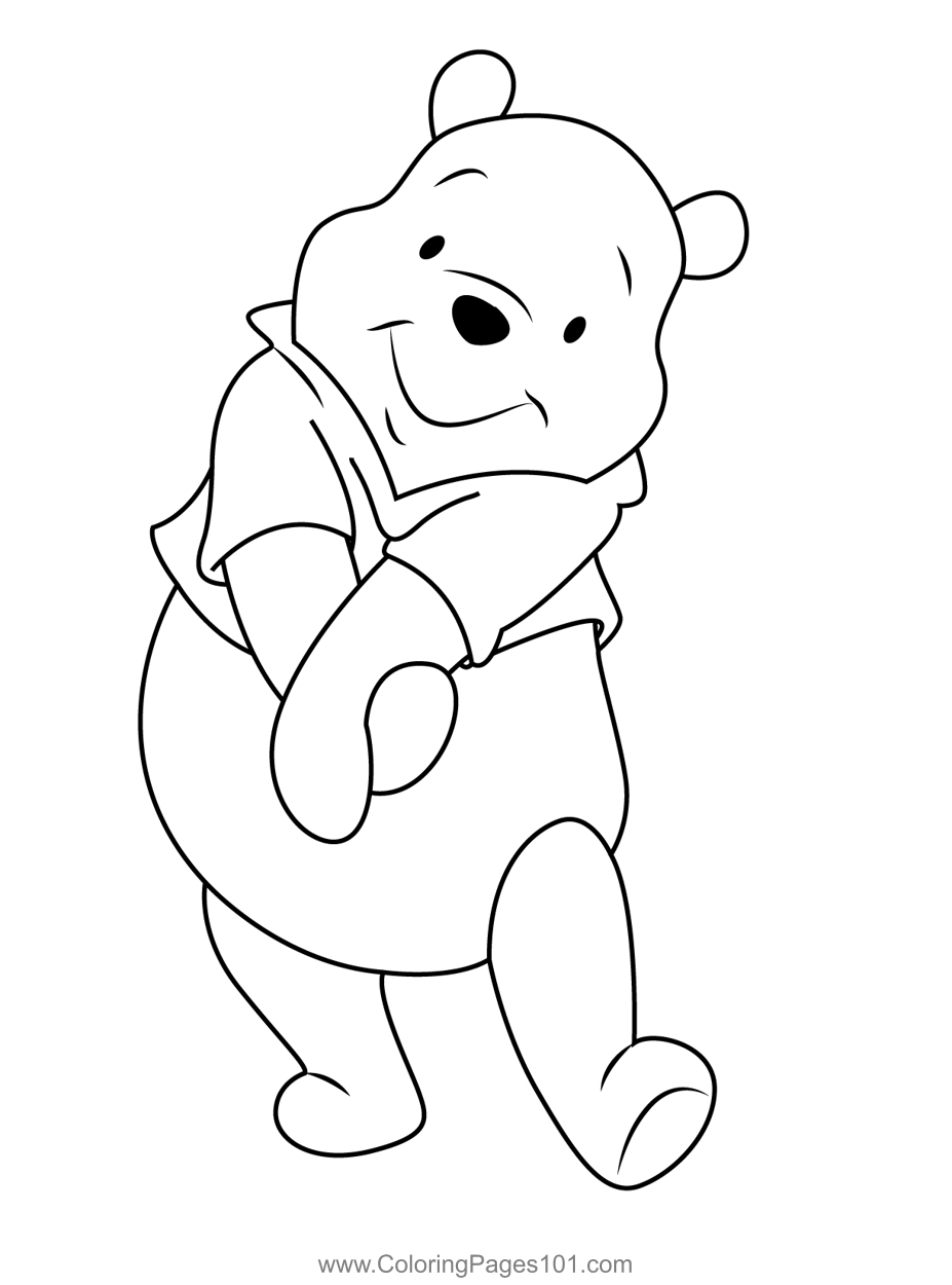 Pooh Bear Shy Coloring Page For Kids Free Winnie The Pooh Printable Pooh Bear Shy Coloring Page For Kids Free Winnie The Pooh Printable