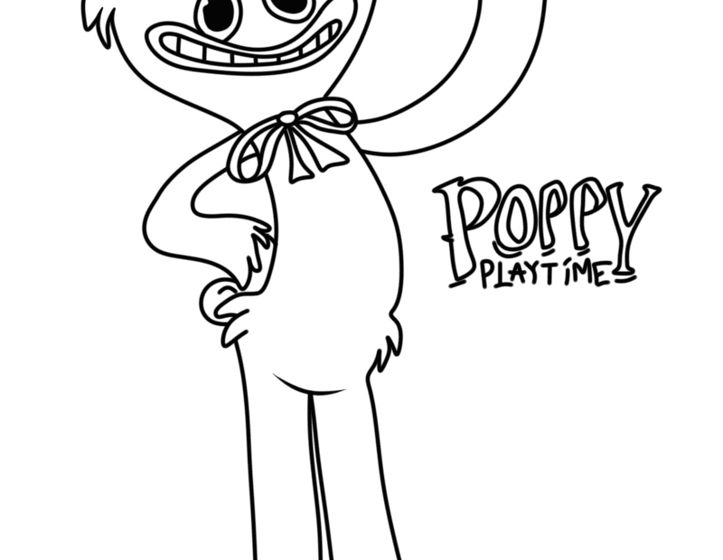 Poppy Playtime Huggy Wuggy Coloring Page Free Printable Coloring Pages