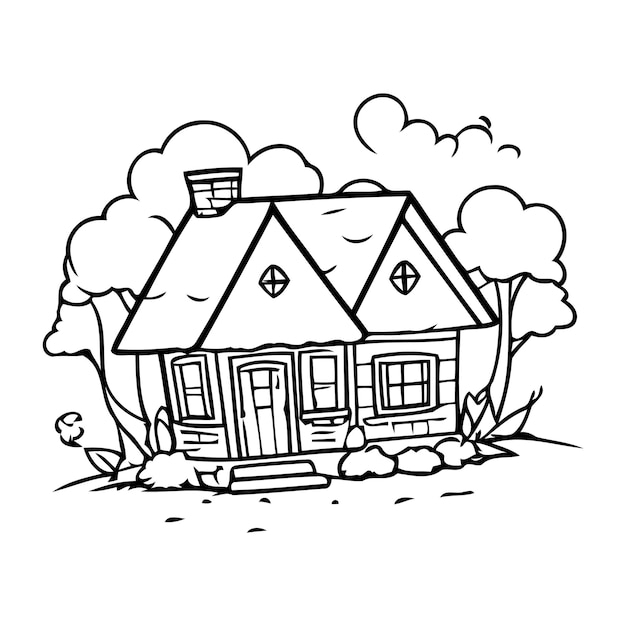 cute house coloring page cute house coloring page