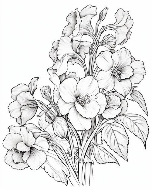 Premium Vector Unique Flower Coloring Pages For Kids