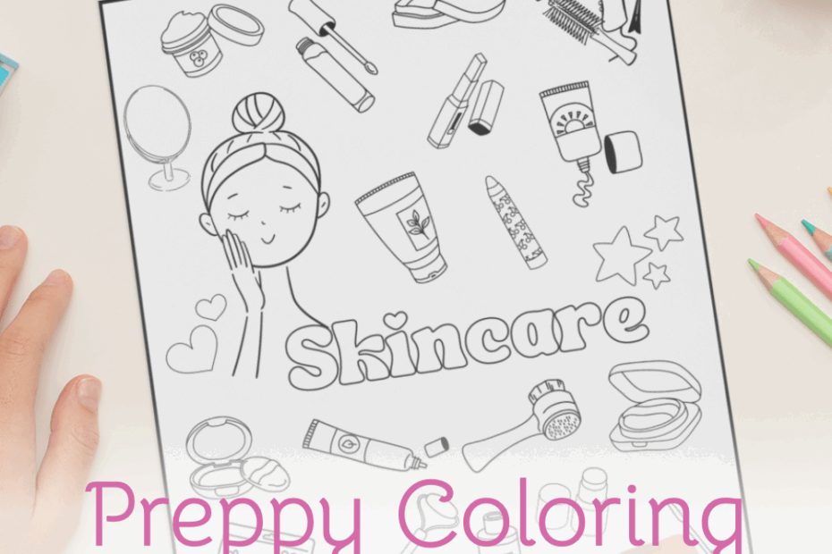 Preppy Coloring Pages Preppy Coloring Book Printable Easy Aesthetic