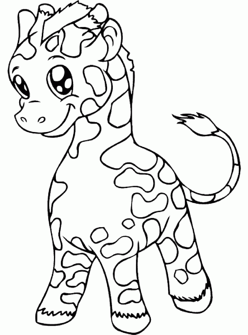 Pretty Giraffe Giraffe Coloring Pages