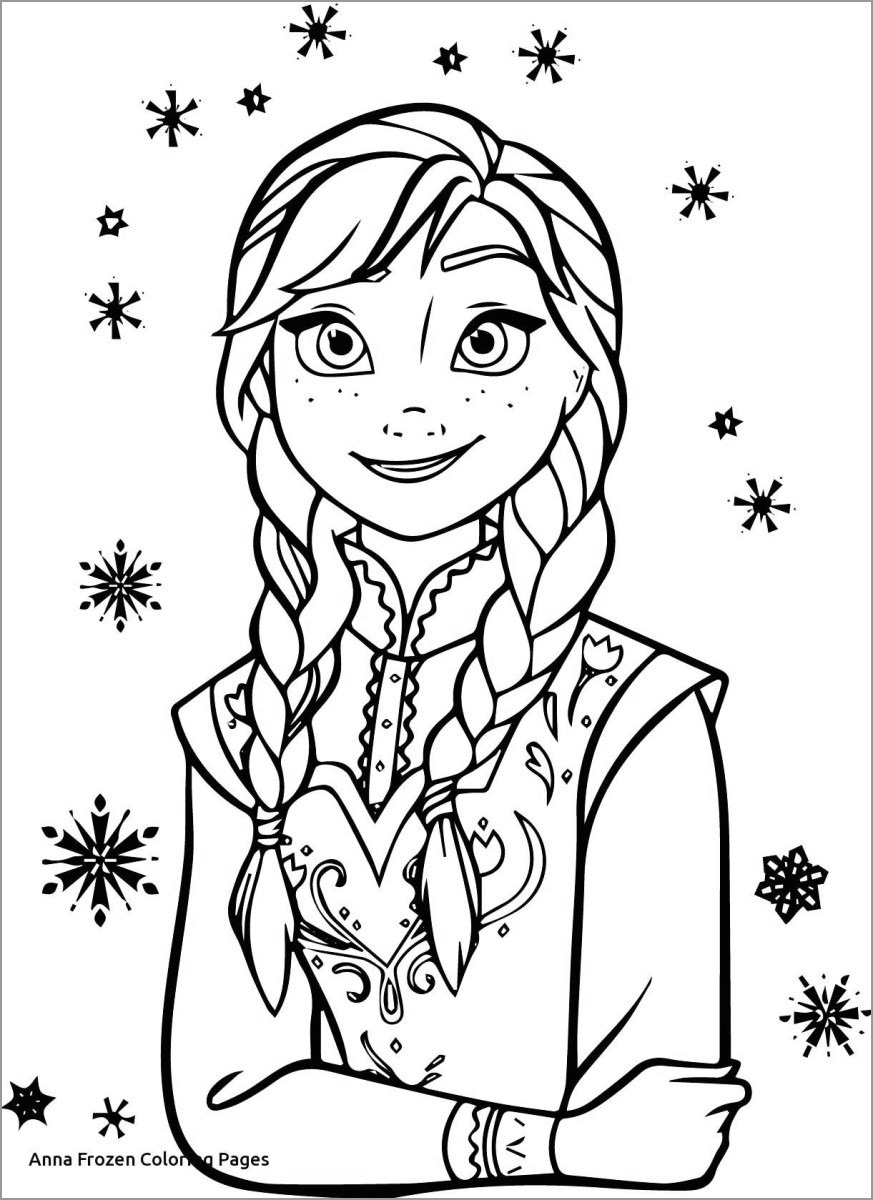 Princess Anna Frozen Coloring Page ColoringBay