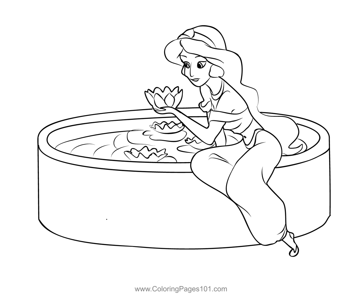 Princess Jasmine Coloring Page For Kids Free Aladdin Printable Princess Jasmine Coloring Page For Kids Free Aladdin Printable