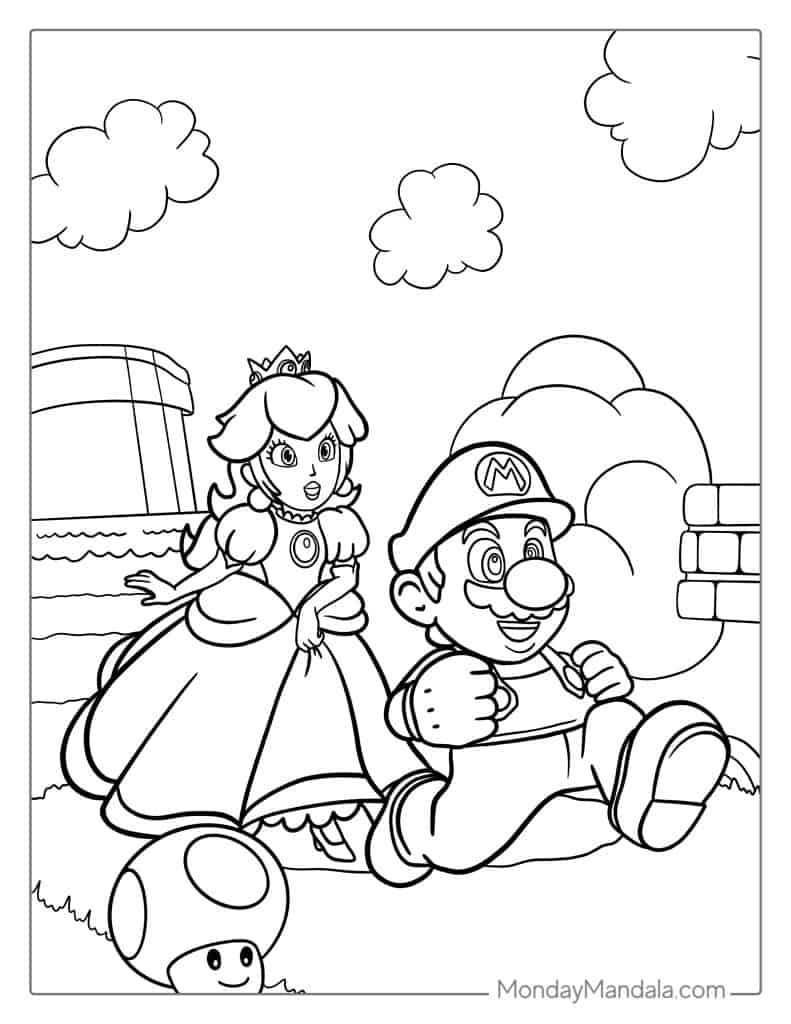Princess Peach Coloring Page Free PDF Printables Coloring Home Princess Peach Coloring Page Free PDF Printables Coloring Home